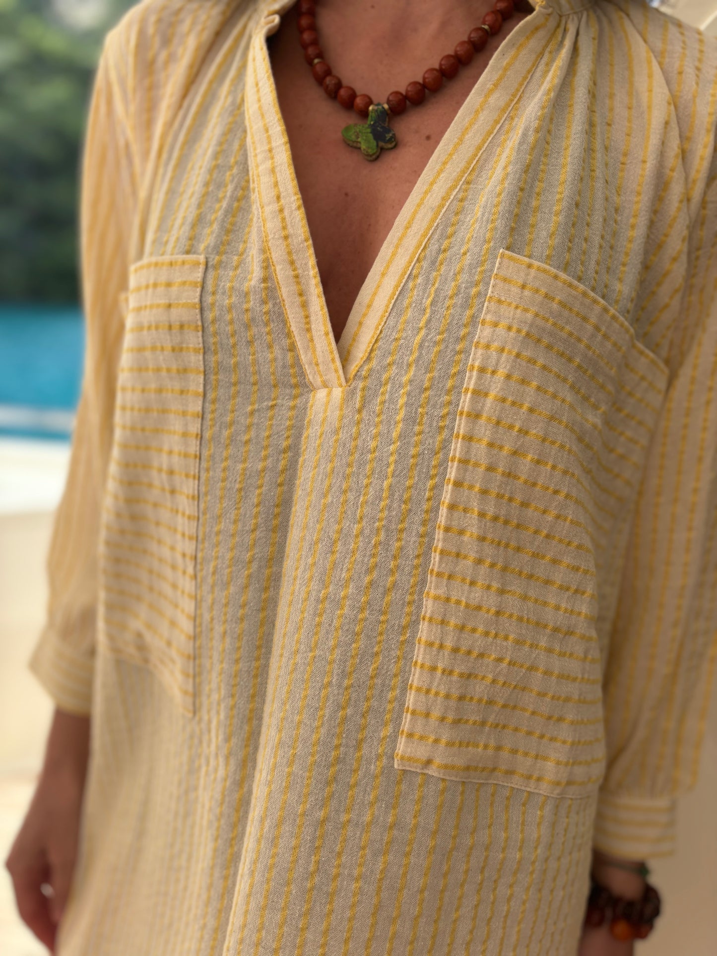 Stripe Cotton Drees Collection ·Yellow