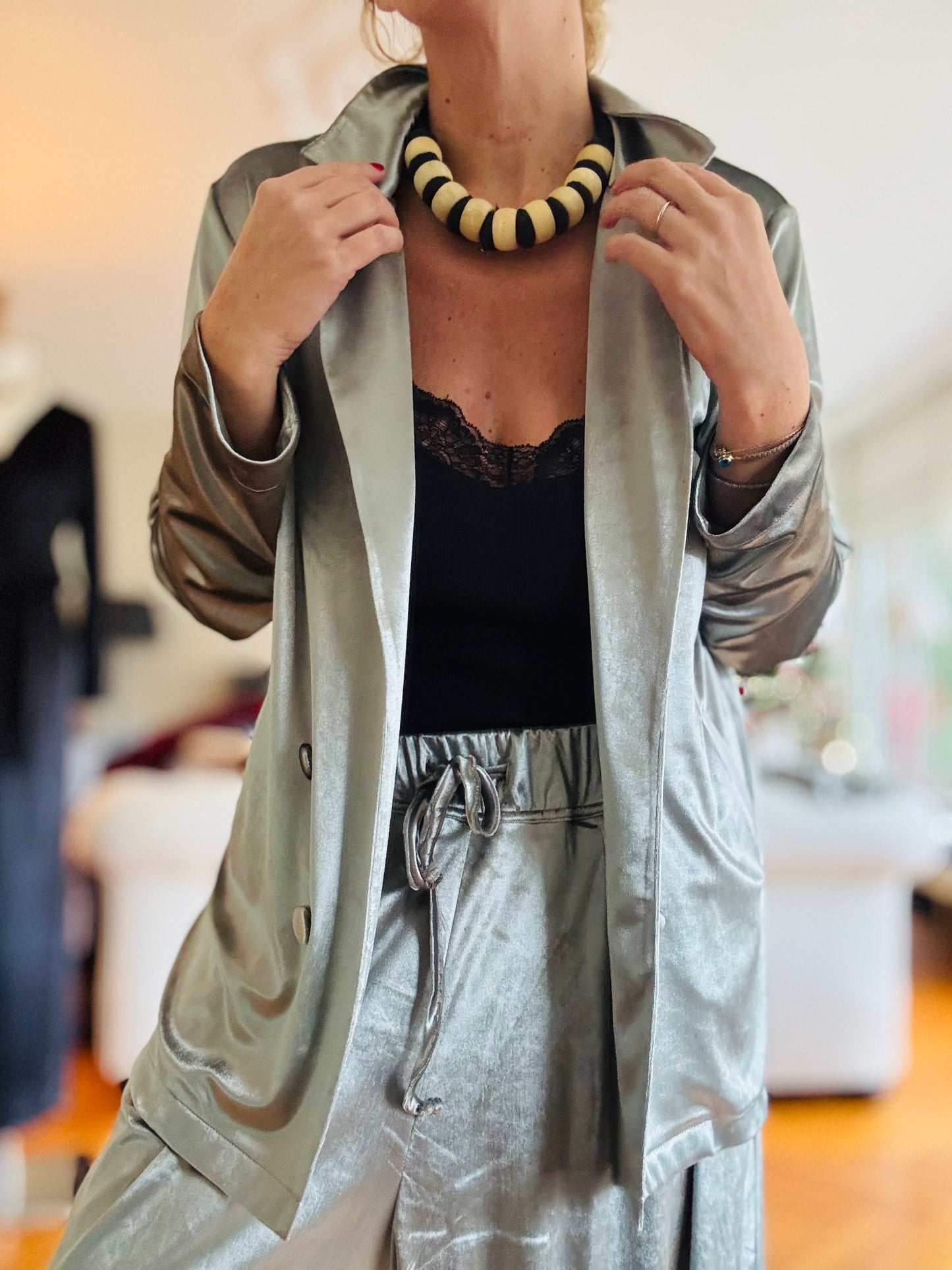 Velours Jacket Collection-Silver