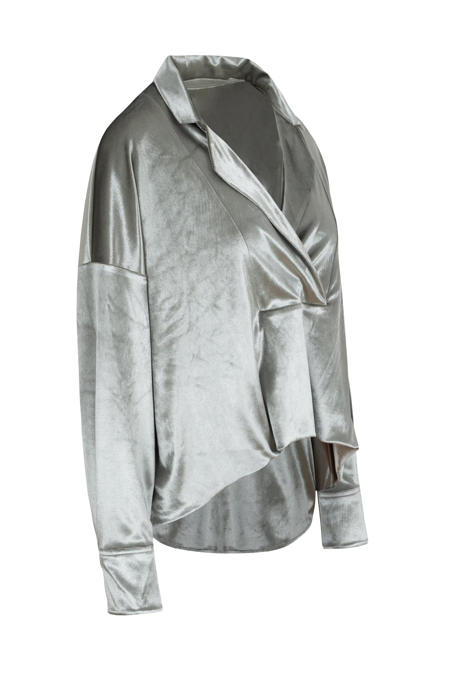 Velours Shirt- Silver