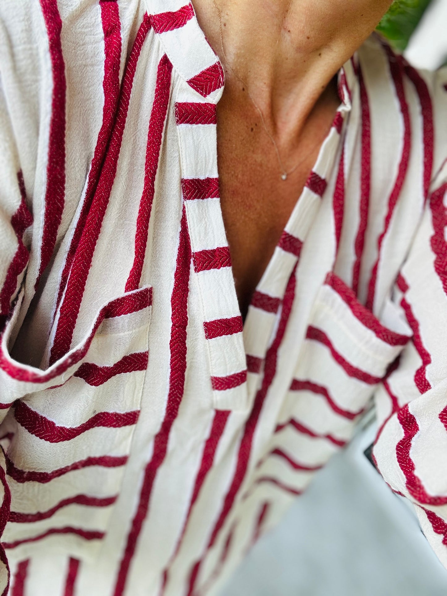 Stripes Cotton Dress Collection•Red