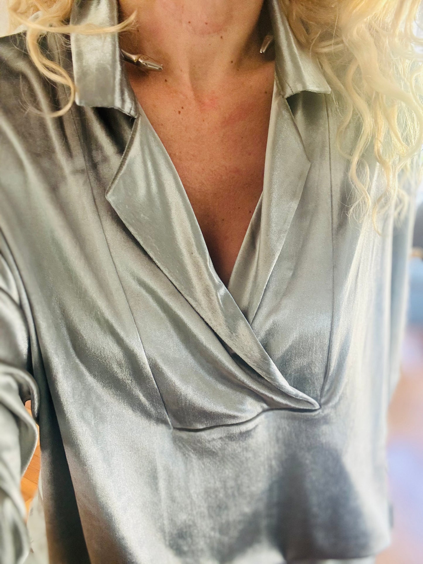 Velours Shirt- Silver